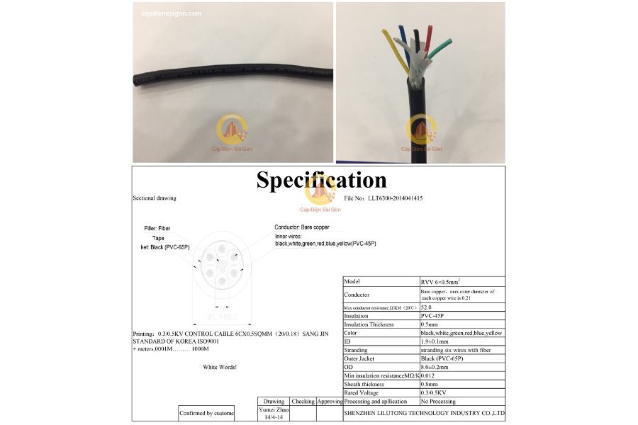 Cáp Điều Khiển Sangjin 6 Core x 2,5 mm² (Sangjin RVV 6x2,5mm²): Giải Pháp Đáng Tin Cậy Cho Hệ Thống Điều Khiển Hiện Đại